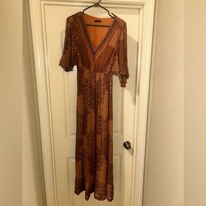 Massimo Dutti Rust Maxi Dress